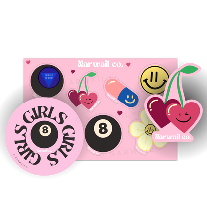 Girls Girls Girls Mini Sticker Pack