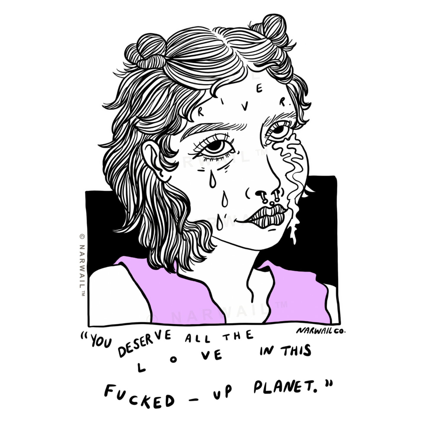 Cry Me A River Sticker