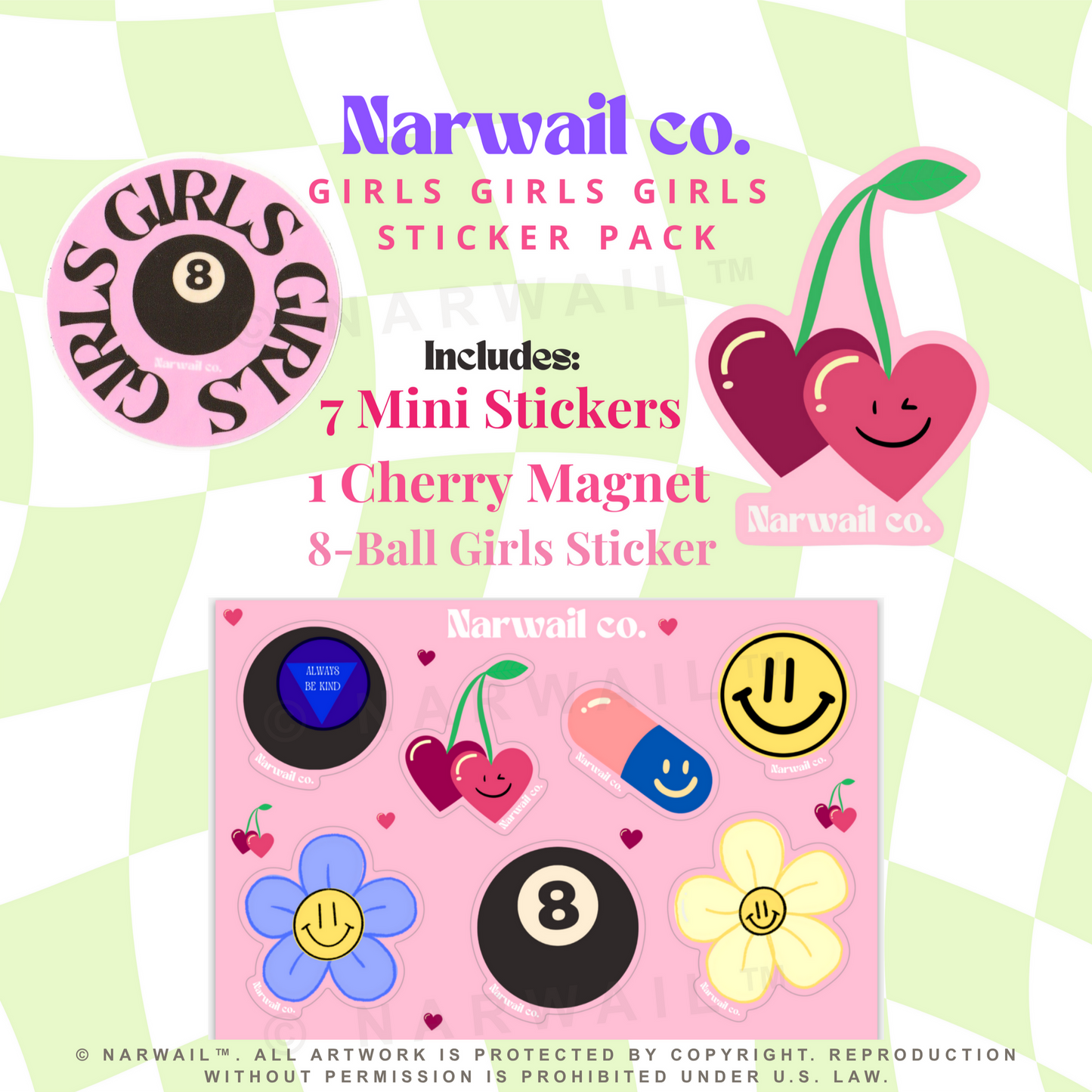 Girls Girls Girls Mini Sticker Pack